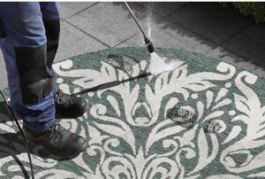 Zeleno-krémový vonkajší koberec NORTHRUGS Madrid, ⌀ 140 cm