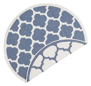 Modro-krémový vonkajší koberec NORTHRUGS Palermo, ⌀ 140 cm