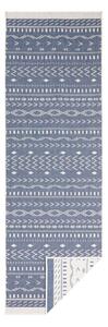 Modro-krémový vonkajší koberec NORTHRUGS Kuba, 80 x 250 cm