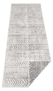 Sivo-krémový vonkajší koberec NORTHRUGS Biri, 80 x 350 cm