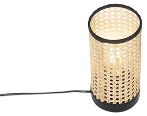 Rustikálna stolná lampa z ratanu - Kata