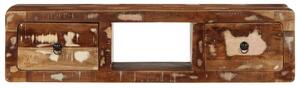 TV skrinka na stenu 100x32x25 cm Rekultivované masívne drevo