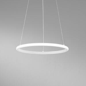 LED závesné svietidlo Axis, Ø 40 cm, biela, kov,, Biela / opálová, Obývacia izba / jedáleň, kov, Moderný, Závesné svietidlo