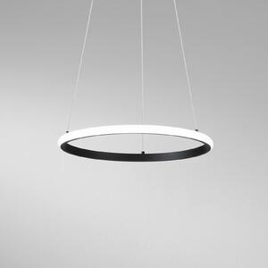 LED závesné svietidlo Axis, Ø 40 cm, čierna, kov,, Čierna, Obývacia izba / jedáleň, kov, Moderný, Závesné svietidlo
