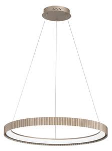 LED závesné svietidlo Niike, zlatá farba, Ø 70 cm, kov,, Mosadz / zlato, Obývacia izba / jedáleň, kov, Moderný, Závesné svietidlo