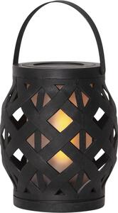 Čierny lampáš Star Trading Flame Lantern, výška 16 cm