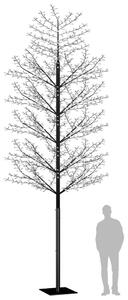 Vianočný stromček 2000 LED modré biele svetlo kvety čerešne 500 cm