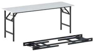 Konferenčný stôl FAST READY s čiernou podnožou 1700 x 500 x 750 mm, biela