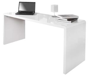 Kancelársky stôl Barter 160cm biely vysoký lesk