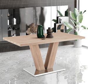 KONDELA Jedálenský stôl,svetlý dub, 160x90 cm, HESTON