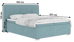 KONDELA Boxspringová posteľ 160x200, mentolová, LORENA