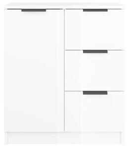 Komoda lesklá biela 60x30x70 cm spracované drevo