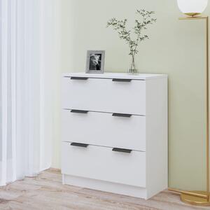 Komoda biela 60x30x70 cm spracované drevo