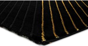 Čierny koberec Universal Gold Stripes, 160 x 230 cm