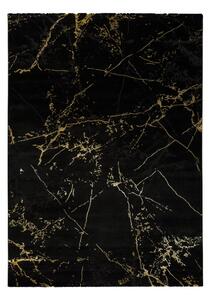 Čierny koberec Universal Gold Marble, 80 x 150 cm