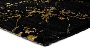 Čierny koberec Universal Gold Marble, 60 x 120 cm