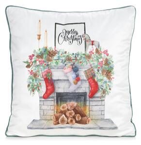 VIANOČNÁ DEKORAČNÁ OBLIEČKA NA VANKÚŠ COZY4 45X45 CM VZOROVANÁ