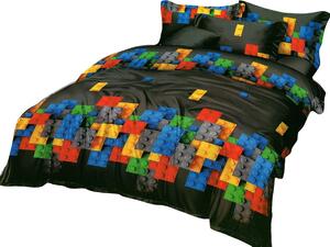 Dekorstudio Posteľné obliečky s farebnými kockami PEB-872 Rozmer posteľných obliečok: Šírka x Dĺžka: 140x200cm + 1ks 70x80 cm