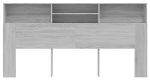 Čelo postele so skrinkou sivý dub sonoma 200x19x103,5 cm