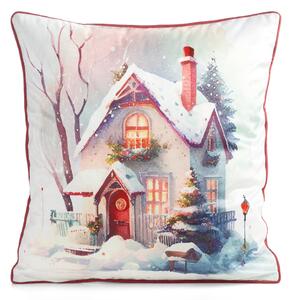 VIANOČNÁ DEKORAČNÁ OBLIEČKA NA VANKÚŠ COZY5 45X45 CM VZOROVANÁ