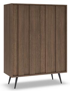 Vysoká komoda Flaro 93 cm s osvetlením - dub dunin
