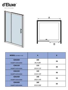 Sprchové dvere RUNNER C2A 100-160x195cm