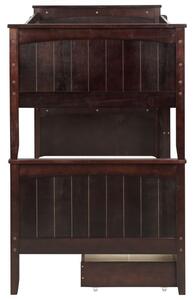 Poschodová posteľ 90 cm Alf (tmavé drevo) (s roštom a úložným priestorom). Vlastná spoľahlivá doprava až k Vám domov. 1077389