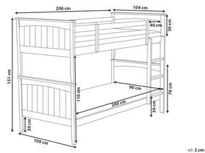 Poschodová posteľ 90 cm Alf (tmavé drevo) (s roštom). Vlastná spoľahlivá doprava až k Vám domov. 1077388