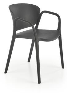 Halmar K491 stolička plastik čierna