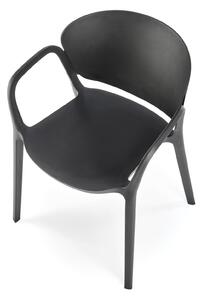 Čierna plastová stolička K491