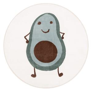 Detský koberec v mentolovej farbe/slonovinový ø133 cm Avocado Mint – FD