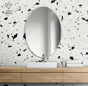 Zrkadlo Oval Opti white Rozmer: 45 x 60 cm