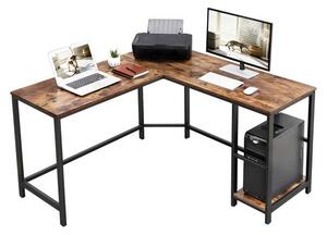Rohový písací stôl MONA čierna/hnedá