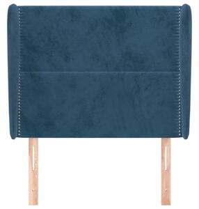 Čelo postele so záhybmi tmavohnedé 83x23x118/128 cm zamat