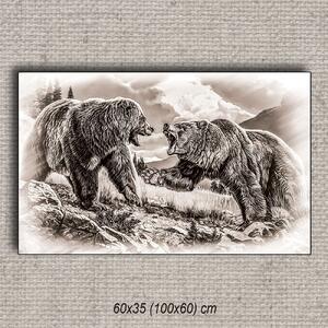 Obraz Medvede 02 Hnedá 60x35 cm