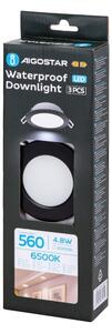 Aigostar-SADA 3x LED Vonkajšie podhľadové svietidlo LED/4,8W/230V 6500K IP65 čierna