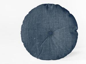 Modrý vankúš Really Nice Things Cojin Redondo Blue, ⌀ 45 cm