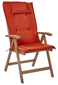 Set 6 ks záhradných stoličiek Amati (tmavé drevo + červená). Vlastná spoľahlivá doprava až k Vám domov. 1077468