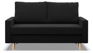 Dvojmiestna pohovka BLANK Comfort rozkladacia, čierna
