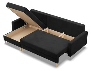 Rohová rozkladacia sedačka BLANK Comfort čierna