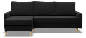 Rohová rozkladacia sedačka BLANK Comfort čierna