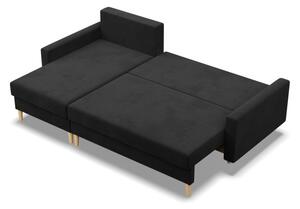 Rohová rozkladacia sedačka BLANK Comfort čierna