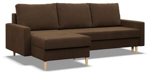 Rohová rozkladacia sedačka BLANK Comfort hnedá