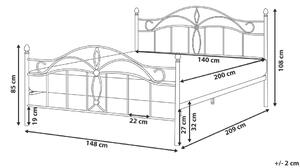 Manželská posteľ 140 cm Aicha (biela) (s roštom). Vlastná spoľahlivá doprava až k Vám domov. 1077557