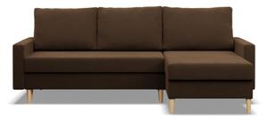 Rohová rozkladacia sedačka BLANK Comfort hnedá