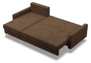 Rohová rozkladacia sedačka BLANK Comfort hnedá