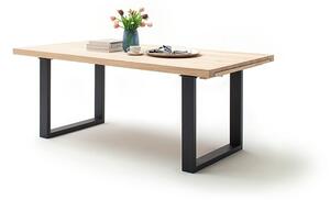 Jedálenský rozkladací stôl Dayton dub bianco antracit Rozmer: 180 (280) x 77 x 100 cm