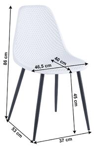 TEMPO Jedálenská stolička, biela, TEGRA TYP 2