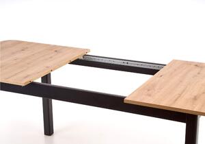 Rozkladací jedálenský stôl FLORIAN 160-240 x 90 - dub artisan / čierna
