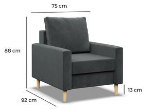 Kreslo BLANK Comfort sivé